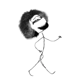 😎 stick figure, drawing, walking, cartoon, character telegram sticker