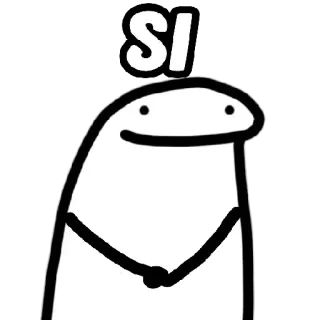 👍 SI flork, yes, simple, positive, cute telegram sticker