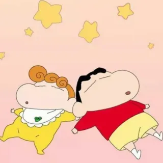 😴 Shin-chan Anime, Dessin animé, Mignon, Kawaii, Dormir, Étoiles telegram sticker