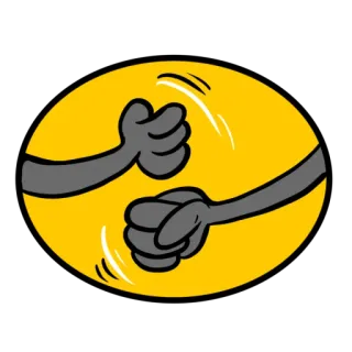 👊 Check de poing, Mains cartoon, Accord, Collaboration, Travail d'équipe telegram sticker