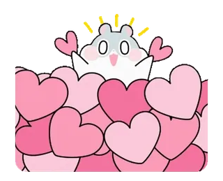 💖 แฮมสเตอร์, หัวใจ, ความรัก, น่ารัก, คาวาอิ, สัตว์, สัตว์เลี้ยง telegram sticker