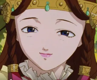😊 anime, princess, crown, woman, cartoon telegram sticker