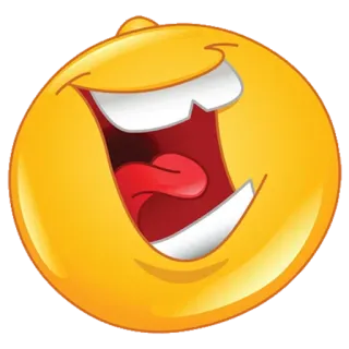 🤣 emoji, content, sourire, rire, jaune whatsapp sticker