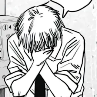 ⚙️ anime, manga, pleurer, triste, émotionnel, désespoir telegram sticker