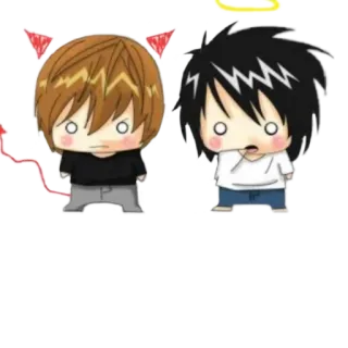 🤝 L Death Note death note, anime, manga, charakter, sticker, light, l, ryuk telegram sticker
