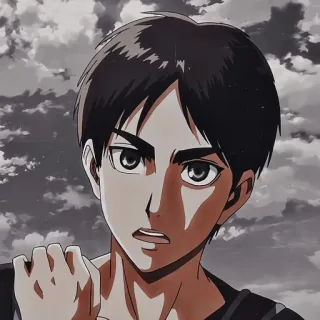 😠 Eren Yeager Attack on Titan anime, eren, character, aot, attack on titan telegram sticker