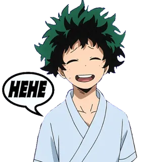 😂 Izuku Midoriya My Hero Academia HEHE Anime, Manga, Sonrisa, Jeje, Izuku, Midoriya telegram sticker