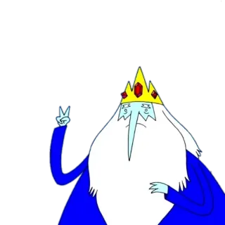 ✌ Ice King Adventure Time Cartoon, Eiskönig, Adventure Time, Krone telegram sticker
