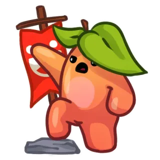 😡 sticker, cute, fruit, flag, mascot, cartoon telegram sticker