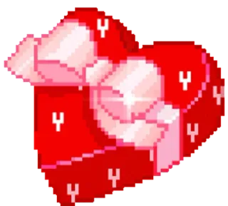 ❤️ heart, pixel art, love, red, valentine's day, pixelated telegram sticker