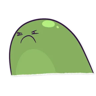 🤨 Blob, Hijau, Marah, Kartun, Lendir, Kenyal whatsapp sticker