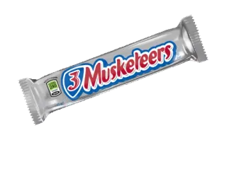 🍫 3 Musketeers doce, barra de chocolate, guloseima, comida telegram sticker