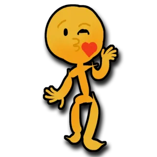 😘 Emoji, Beijo, Piscadela, Desenho animado, Amor telegram sticker