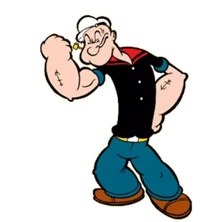 👊 Popeye desenho animado, marinheiro, personagem, Popeye, animação whatsapp sticker