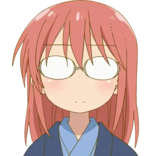 😐 Anime, Personaggio, Occhiali, Kobayashi, Miss Kobayashi's Dragon Maid telegram sticker
