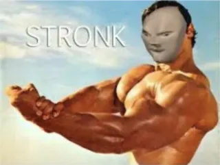 💪 STRONK Meme, Muscles, Musculation, Fort, Humour whatsapp sticker