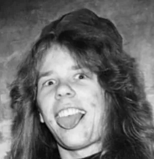😝 James Hetfield metallica, metal, musica, cantante, chitarra, rock telegram sticker