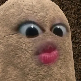 🥔 kartoffel, lustig, augen, lippen, gesicht whatsapp sticker