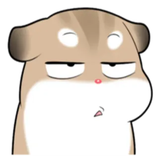 😑 хомяк, милый, животное, мультик, стикер, смешной whatsapp sticker