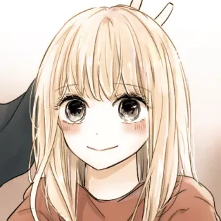 🦊 Anime meisje, Manga, Cartoon, Schattig, Glimlach, Illustratie, Kawaii telegram sticker