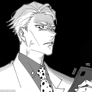 😠 @HAWKS Anime, Manga, Homme, Art, Dessin animé telegram sticker