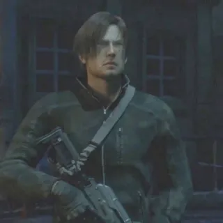 😑 Leon S. Kennedy Resident Evil resident evil, леон кеннеди, видеоигра, хоррор telegram sticker