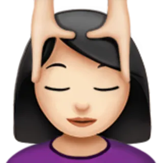 💆‍♀ massage, emoji, relax, spa, wellness, facial massage telegram sticker