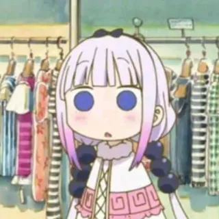 🦋 Kanna Kamui Miss Kobayashi's Dragon Maid Аниме, Канна, Чиби, Дракон, Милый, Miss Kobayashi's Dragon Maid telegram sticker