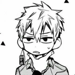 🤔 Minamoto Kou Toilet-bound Hanako-kun 交通 Anime, Manga, Hanako-kun, Minamoto Kou, Personaje, Sticker whatsapp sticker