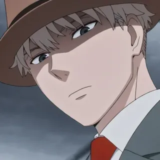 😕 Loid Forger Spy x Family anime, spy, father, handsome, serious, suit telegram sticker