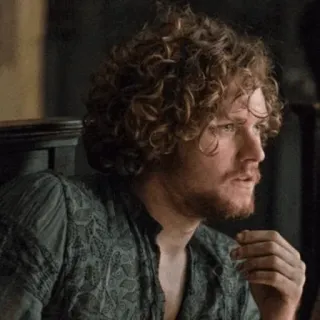 😐 Tormund Giantsbane Game of Thrones homme, cheveux bouclés, barbe, série télé, acteur telegram sticker