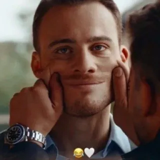 😶 homem, sorrindo, relógio, retrato, amor, casal, feliz telegram sticker