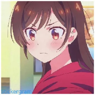 😠 Anime, Stiker, Gadis, Lucu, Chizuru telegram sticker