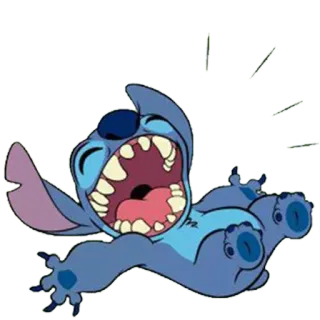 😂 Stitch Lilo & Stitch Cartoon, Disney, Alien, Blau, Fröhlich telegram sticker