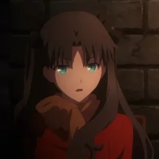 😟 Rin Tohsaka Fate/stay night Anime, Personaggio, Rin Tohsaka, Fate/stay night, Fantasy telegram sticker