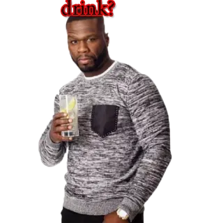 🥛 50 Cent drink? 50 Cent, rapper, drankje, cocktail, alcohol telegram sticker