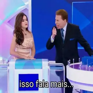 😈 isso fala mais... programa de tv, falando, brasileiro, game show telegram sticker