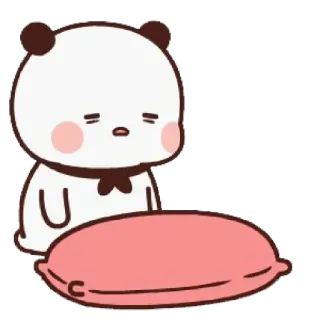 📍 panda, lucu, bantal, mengantuk, binatang, kartun telegram sticker