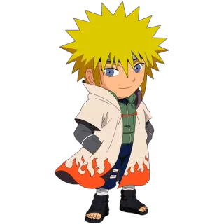 💘 Minato Namikaze Naruto Anime, Mangá, Naruto, Personagem, Minato Namikaze, cabelo amarelo telegram sticker