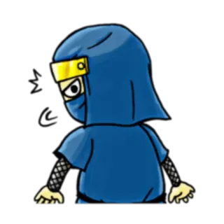 👁 Ninja, Arts Martiaux, Combattant, Dessin animé, Discrétion, Espion telegram sticker