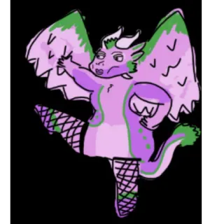 😘 龙, 奇幻, 怪物, 角色, 生物, 翅膀 whatsapp sticker
