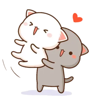 💞 Katzen, Tiere, süß, Liebe, Herz, Freundschaft telegram sticker