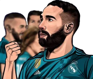🧔 bóng đá, real madrid, vận động viên, thể thao, bóng đá, ăn mừng telegram sticker
