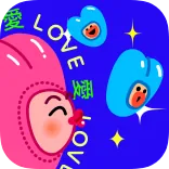 😘 愛 LOVE 愛 LOVE Liebe, Herz, Süß, Cartoon, Kuss telegram sticker
