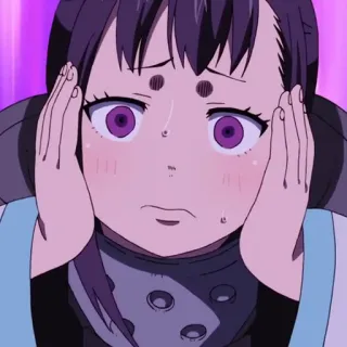 🧯 Maki Oze Fire Force anime, manga, fire force, maki oze, worried, concerned telegram sticker