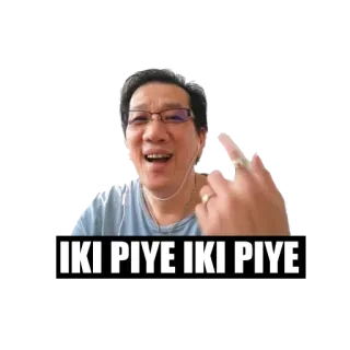 😆 IKI PIYE IKI PIYE offensive gesture, middle finger, insulting, person, expression, slang, vulgar telegram sticker