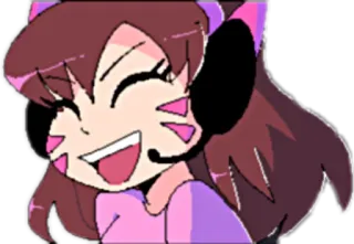 😄 D.Va Overwatch dva, overwatch, karakter, video game, gamer telegram sticker