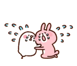 😭 bunny, rabbit, crying, sad, tears, kawaii, cute telegram sticker