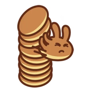 🏃 팬케이크, 음식, 귀여운, 더미, 만화 telegram sticker