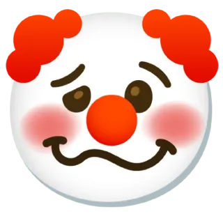 🥴 clown, emoji, sad, face, expression, upset telegram sticker